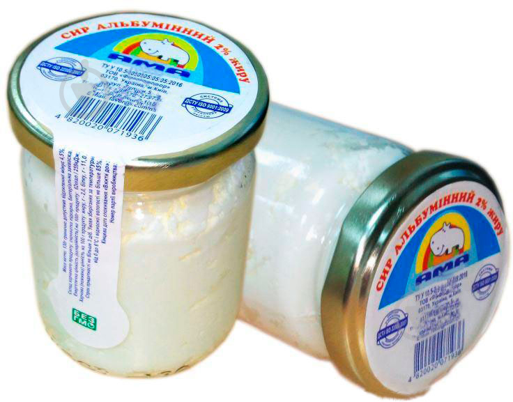 Сир кисломолочний АМА альбумінний 2% 130 г - фото 1
