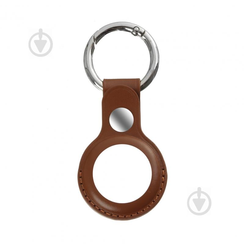 Чехол-брелок Armorstandart для AirTag Leather Ring Brown (ARM59231) - фото 1