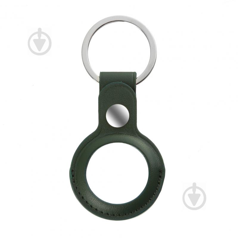 Чохол-брелок Armorstandart для AirTag PU Leather Ring Dark Green (ARM59116) - фото 1