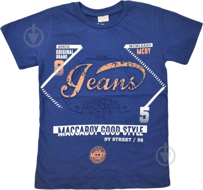 Футболка для мальчика Macma 9176 Jeans р.128 синий - фото 1 Футболка для мальчика Macma 9176 Jeans р.128 синий - фото 1