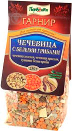 Первоцвіт чечевица с белыми грибами 250 г - фото 1