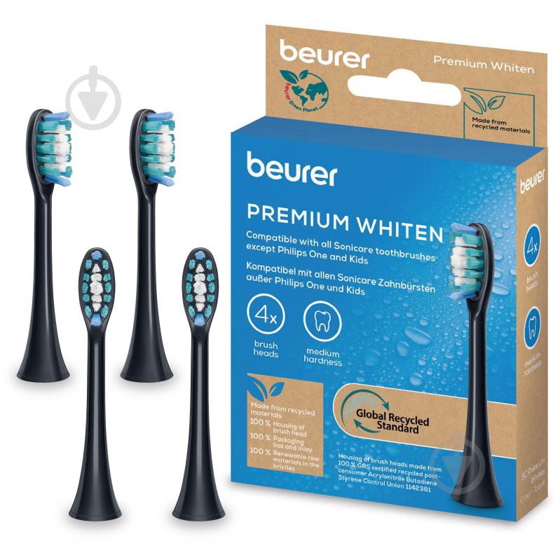Насадки для звукової зубної щітки Beurer SC Premium White 4x GP (відбілювання зубів) - фото 1