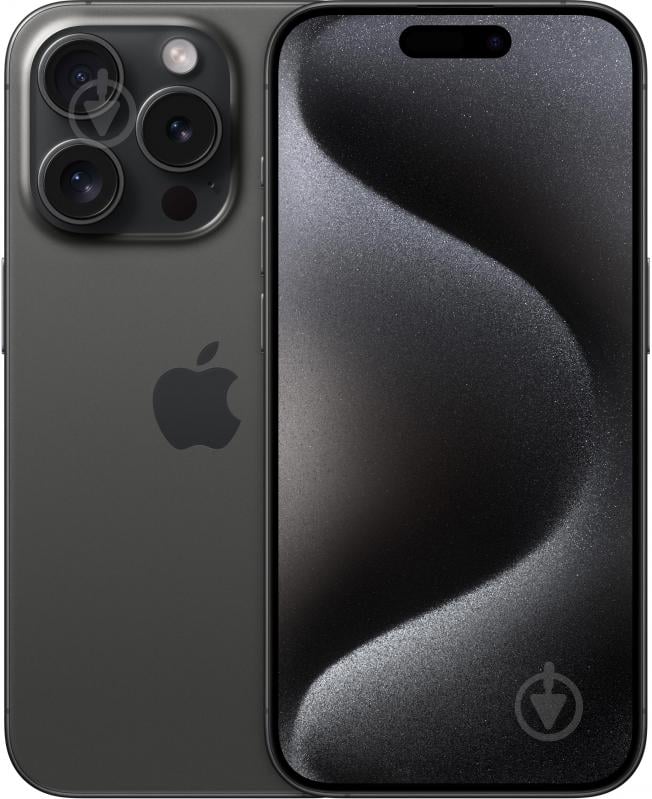 Смартфон Apple iPhone 15 Pro 256GB Black Titanium (MTV13RX/A) - фото 1