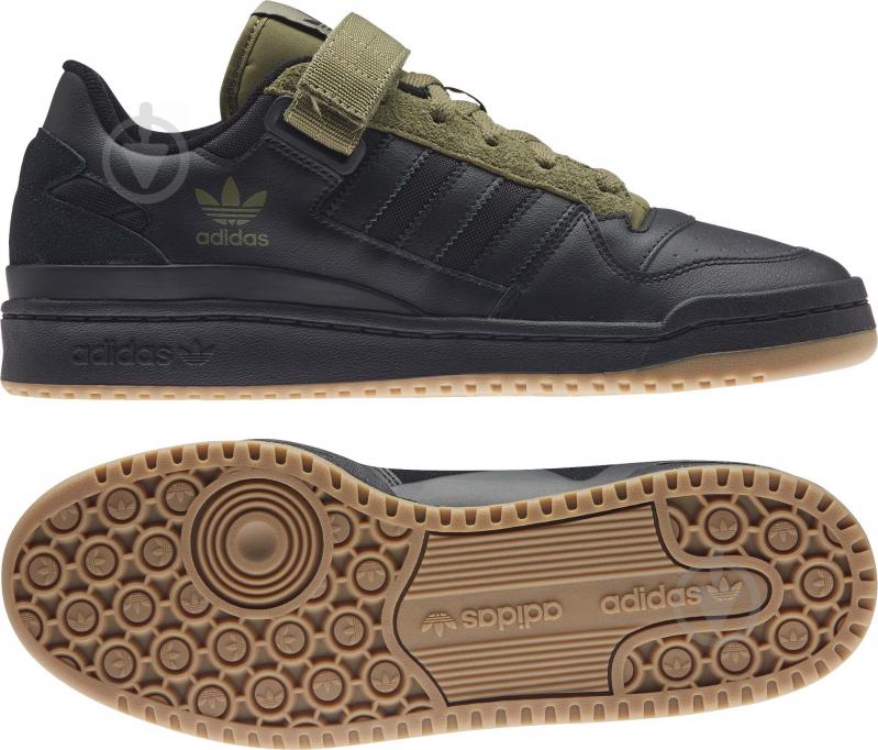 Кроссовки мужские зимние Adidas FORUM LOW H01928 р.42 2/3 черные - фото 2