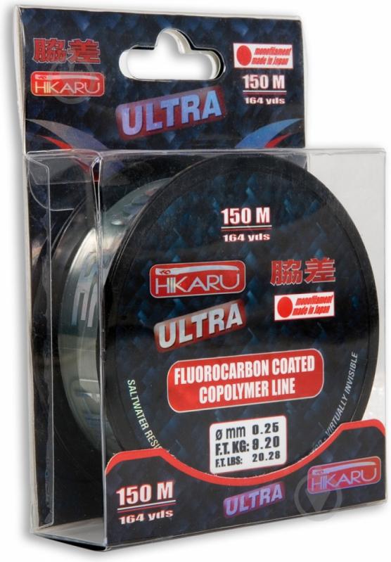 Леска  Lineaeffe Hikaru Ultra Fluorocarbon Coating 150м 0.2мм 5,5кг 3400020 - фото 1