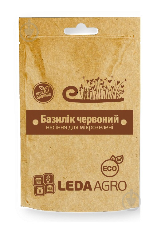 Набір для вирощування мікрозелені LedaAgro базилік фіолетовий 5 г (4820119797525) - фото 1