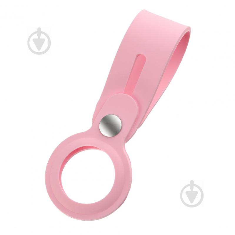 Чохол-брелок Armorstandart для AirTag Silicone Loop with Button Pink (ARM59157) - фото 1