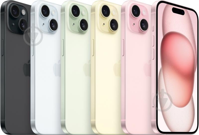 Смартфон Apple iPhone 15 128GB Pink (MTP13RX/A) - фото 7