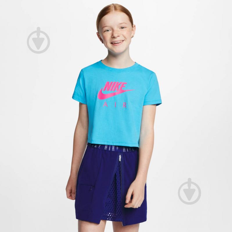 Футболка Nike G NSW TEE NIKE AIR CROP BQ8483-434 р.M синій - фото 3