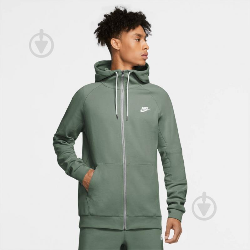 Джемпер Nike M NSW MODERN HOODIE FZ FLC CU4455-353 р. XL оливковий - фото 4