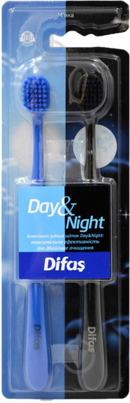 Набор Difas зубных щеток Day&Night 1+1 в ассортименте мягкая 2 шт. - фото 6