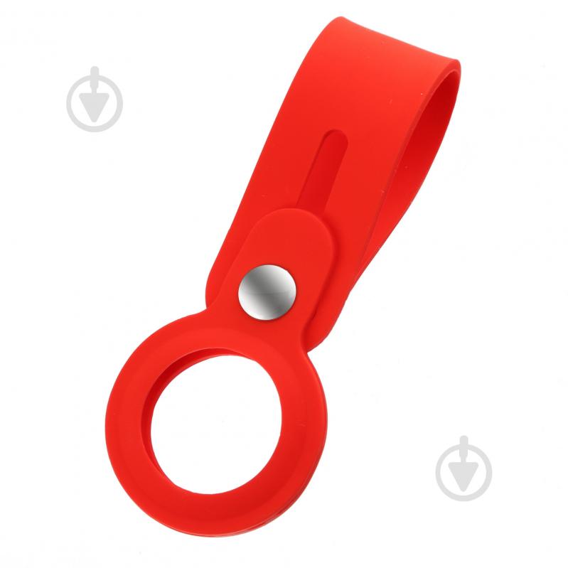 Чехол-брелок Armorstandart для AirTag Silicone Loop with Button Red (ARM58925) - фото 1
