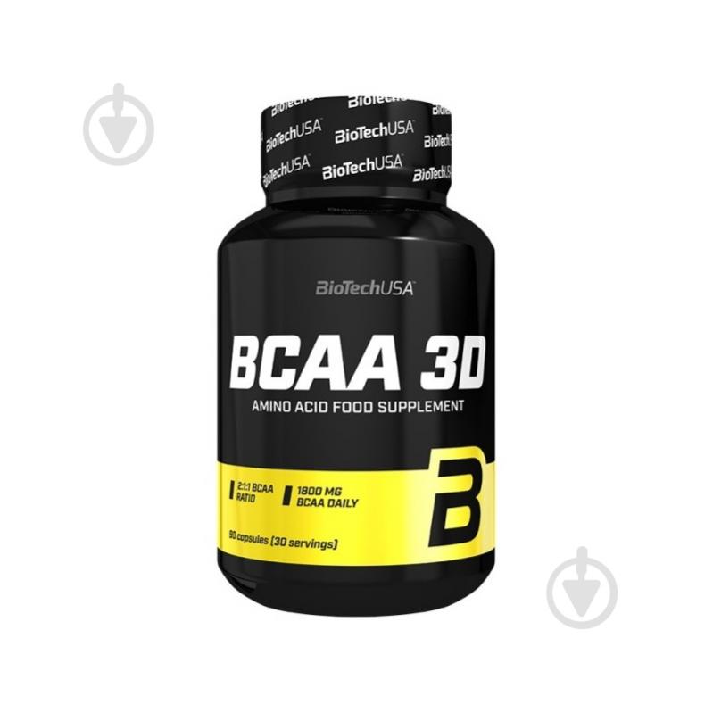 Аминокислотная смесь BioTechUSA BCAA 3D без вкуса 90 капс. 30 порц. - фото 1