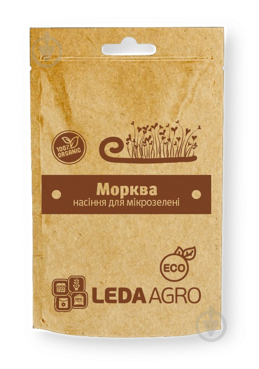 Набір для вирощування мікрозелені LedaAgro морква 5 г (4820119797624) - фото 1