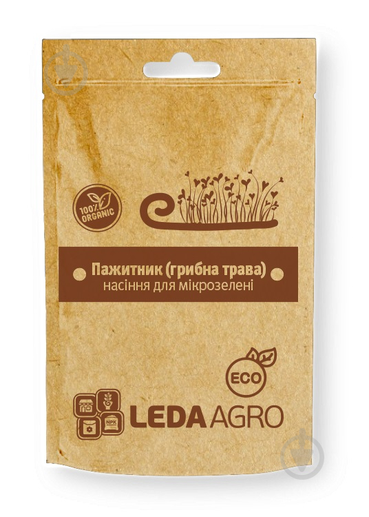 Набір для вирощування мікрозелені LedaAgro гуньба 5 г (4820119797631) - фото 1