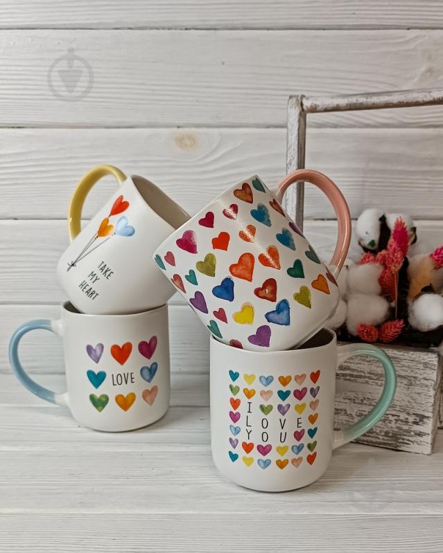 Чашка Vittora Яскраві серця 385 мл - фото 2 Чашка Vittora Яскраві серця 385 мл - фото 2