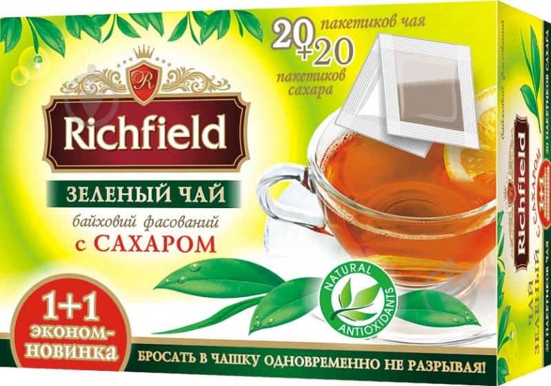 Чай зелений Richfield з цукром 20 шт. 2 г - фото 1 Чай зелений Richfield з цукром 20 шт. 2 г - фото 1