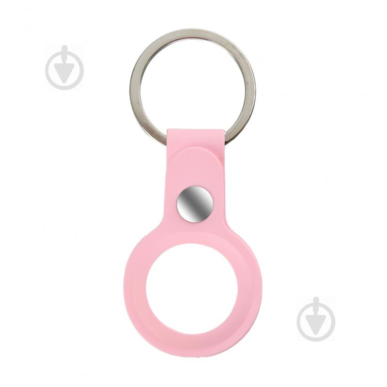 Чехол-брелок Armorstandart для AirTag Silicone Ring with Button Pink (ARM59150) - фото 1