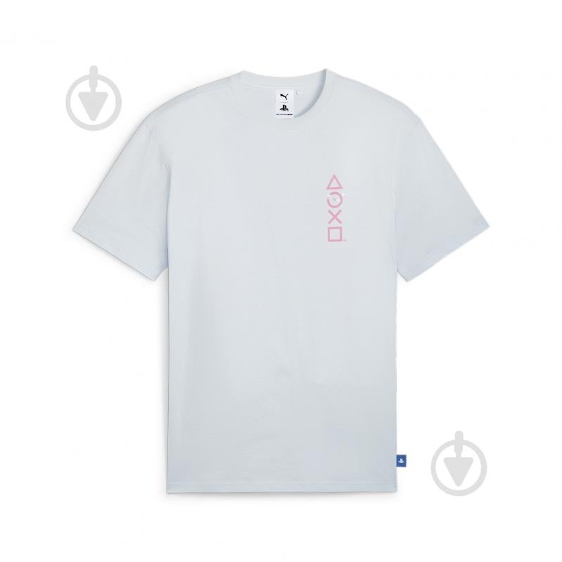 Футболка Puma X PLAYSTATION ELEVATED TEE 62469442 р.L голубой - фото 1