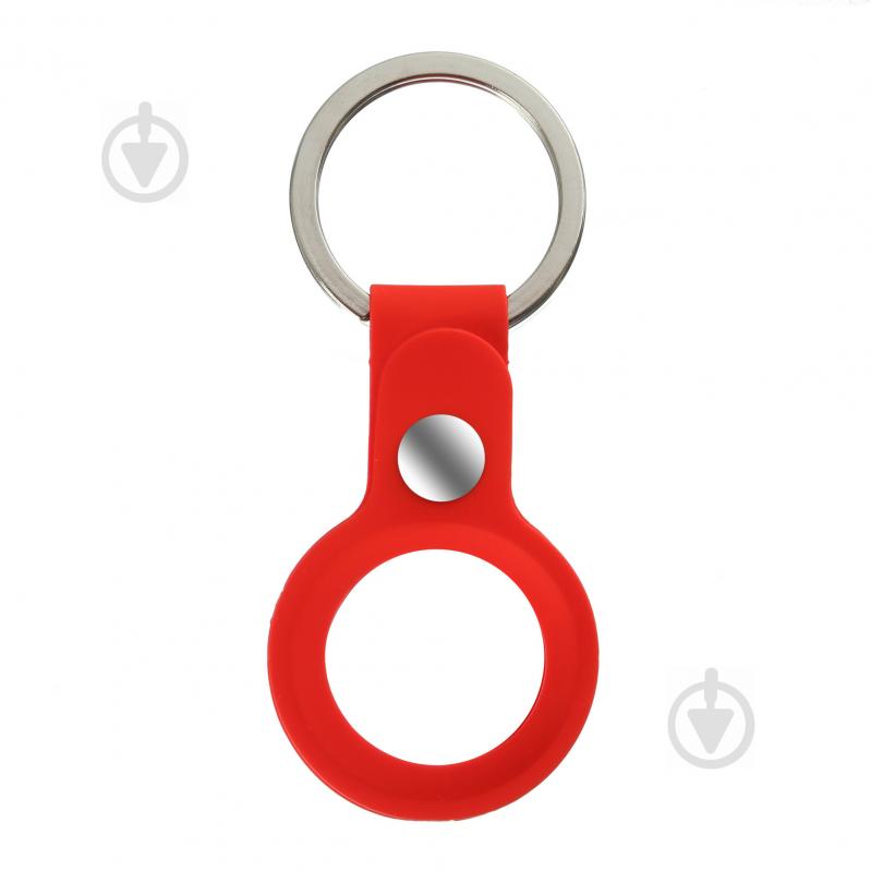 Чехол-брелок Armorstandart для AirTag Silicone Ring with Button Red (ARM59149) - фото 1