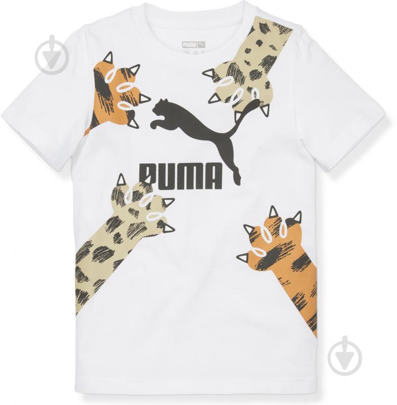 Футболка Puma CLASSICS PUMA MATES TEE 67334502 р.116 белый - фото 1