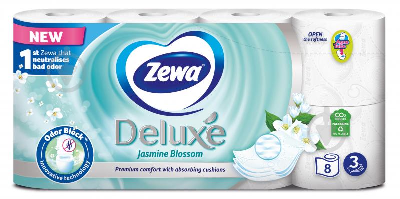 Туалетний папір Zewa Deluxe жасмин тришаровий 8 шт. - фото 2