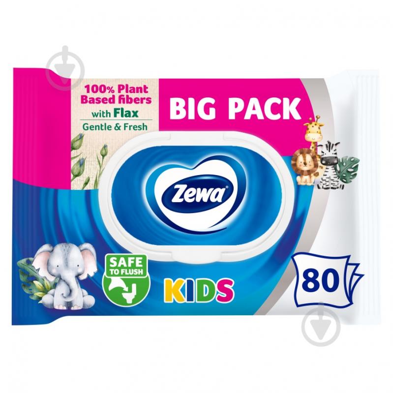 Влажная туалетная бумага Zewa Baby однослойная 80 шт. - фото 1
