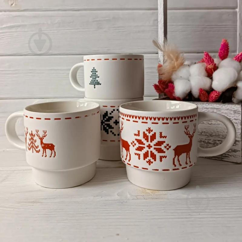 Чашка Vittora Новорічні мотиви 395 мл в асортименті VT-C-336395 - фото 2