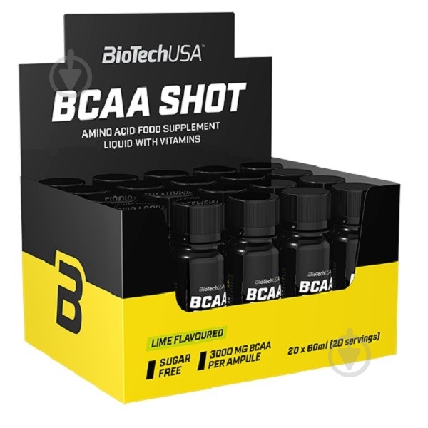 Амінокислотна суміш BioTechUSA BCAA Shot zero carb 20х60 мл без смаку 1200 г 1200 мл20 порц. - фото 1