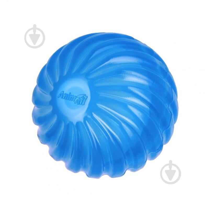 Игрушка для собак AnimAll Fun мяч волна с пищалкой 75 мм синий - фото 1