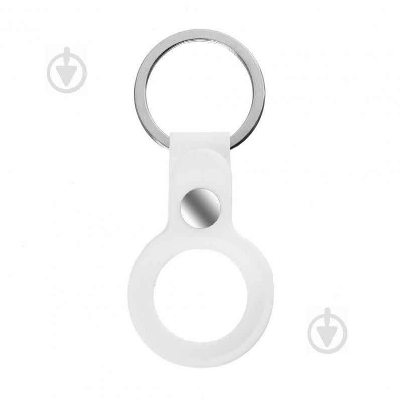 Чехол-брелок Armorstandart для AirTag Silicone Ring with Button White (ARM59147) - фото 1