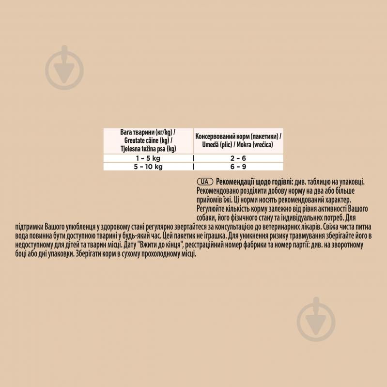 Корм влажный ONE by Purina Mini/Small для взрослых собак кусочки в соусе с курицей, морковью и зеленой фасолью 85 г - фото 5 Корм влажный ONE by Purina Mini/Small для взрослых собак кусочки в соусе с курицей, морковью и зеленой фасолью 85 г - фото 5