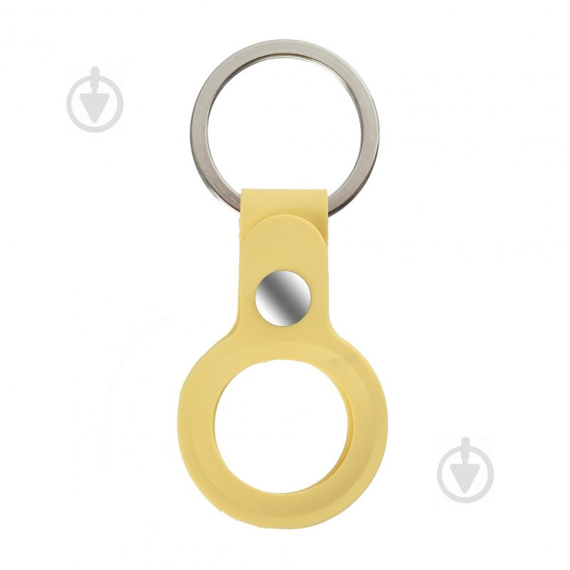 Чохол-брелок Armorstandart для AirTag Silicone Ring with Button Yellow (ARM59152) - фото 1