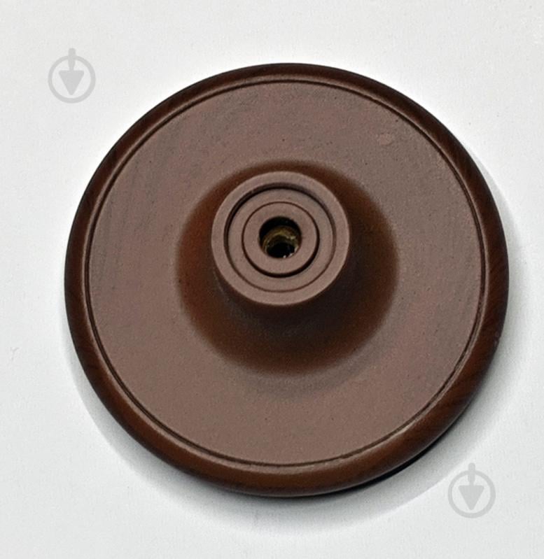 Мебельная ручка кнопка Poliplast 428 на одно отверстие мм венге - фото 2 Мебельная ручка кнопка Poliplast 428 на одно отверстие мм венге - фото 2
