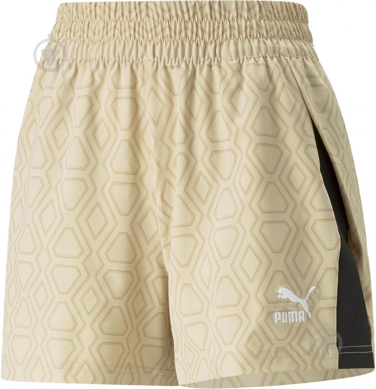 Шорти Puma T7 TREND 7ETTER WOVEN AOP SHORTS 53830621 р. XS бежевий - фото 1