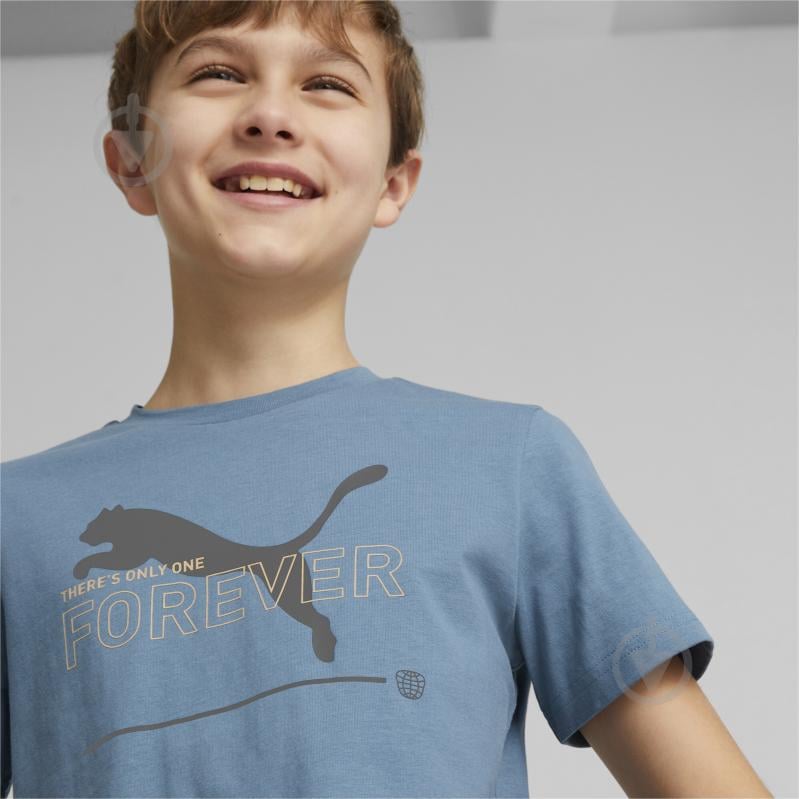 Футболка Puma ESS BETTER GRAPHIC TEE KIDS 67365817 р.116 синий - фото 4