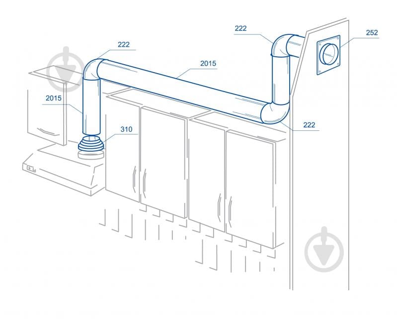З'єднувач Вентс Пластивент d150 3133 - фото 2