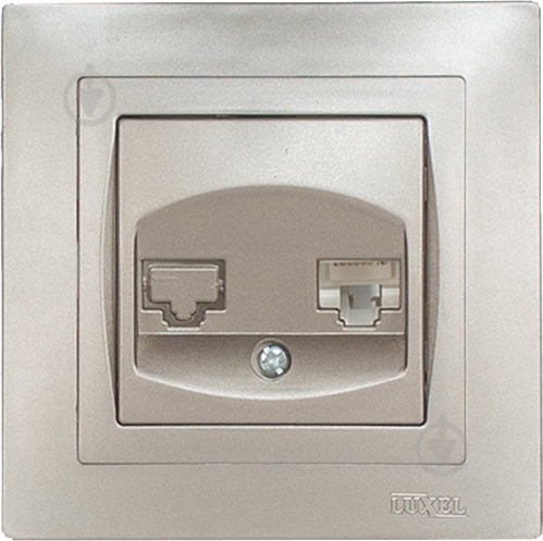Розетка компьютерная Luxel Bravo антрацит 5427 - фото 1