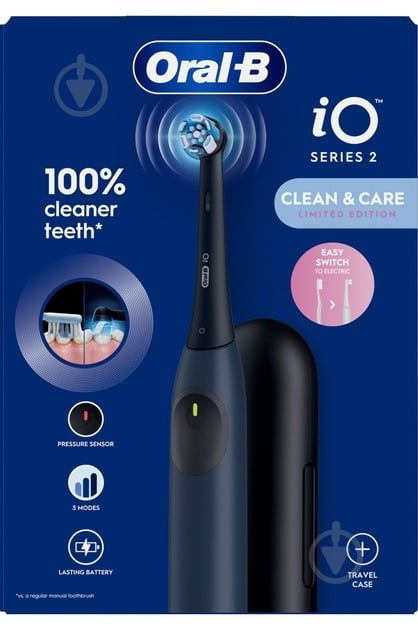 Электрическая зубная щетка Oral-B iO Series 2 iOS2.1B9.2K типа 3770 + дорожный футляр (80846817) - фото 2 Электрическая зубная щетка Oral-B iO Series 2 iOS2.1B9.2K типа 3770 + дорожный футляр (80846817) - фото 2