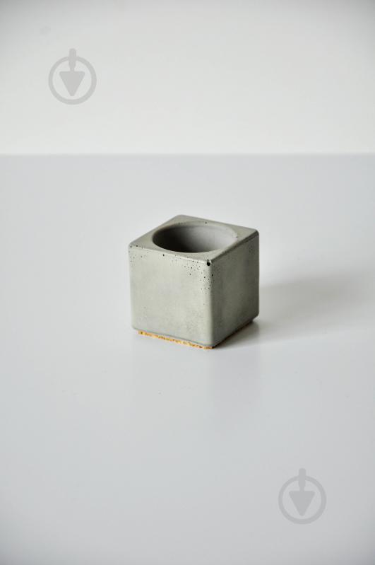 Свічник Декоративний "cube mini" сірий бетон - фото 2