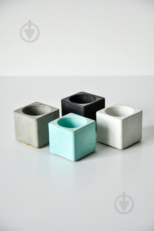 Свічник Декоративний "cube mini" сірий бетон - фото 3