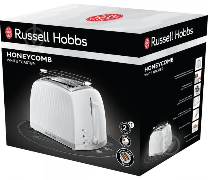 Тостер Russell Hobbs 26060-56 Honeycomb White - фото 7