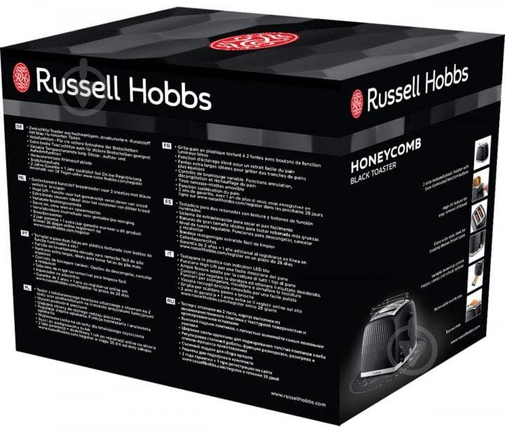 Тостер Russell Hobbs 26061-56 Honeycomb Black - фото 7