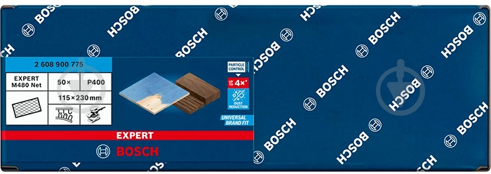 Наждачний папір Bosch M480 115x230 мм K400 50 шт 2608900775 - фото 2