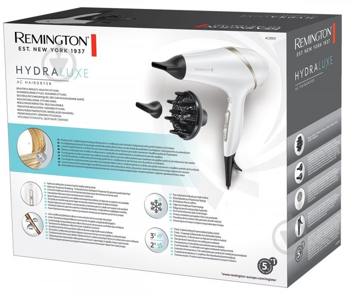 Фен Remington AC8901 HYDRAluxe white - фото 7