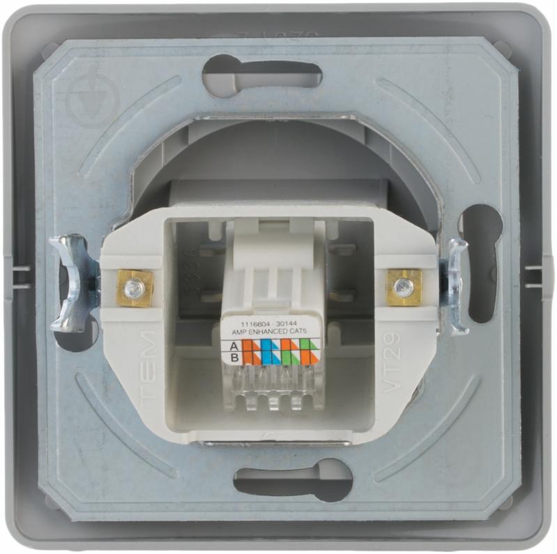 Розетка комп’ютерна TEM Ekonomik RJ45 срібний 43;4317727 - фото 3