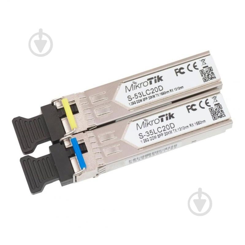 Интерфейсный модуль Mikrotik SFP S-35LC20D + S-53LC20D - фото 1 Интерфейсный модуль Mikrotik SFP S-35LC20D + S-53LC20D - фото 1