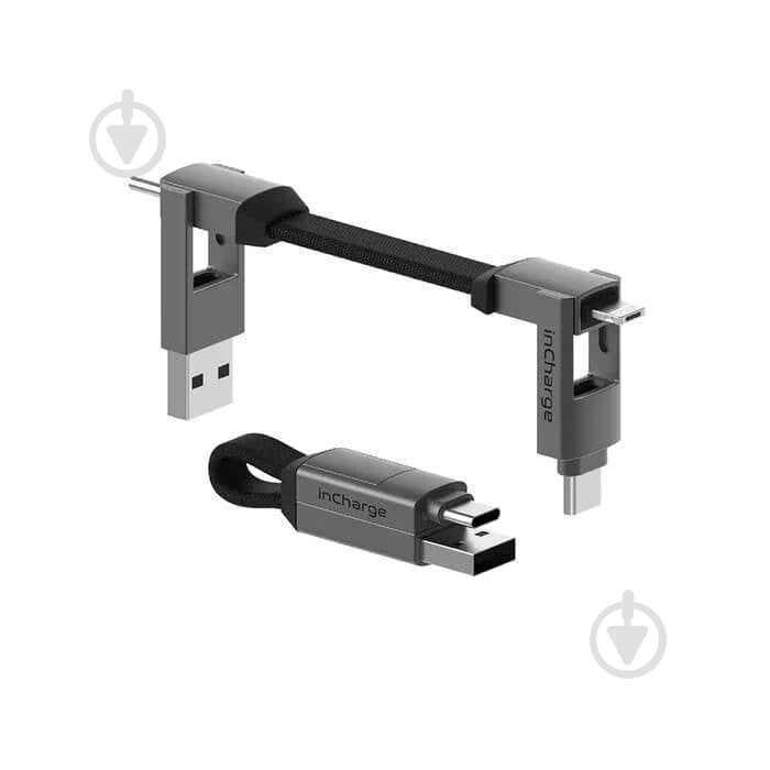 Кабель Rolling Square 6 в 1 inCharge 6 серый (SIX01R) - фото 1 Кабель Rolling Square 6 в 1 inCharge 6 серый (SIX01R) - фото 1