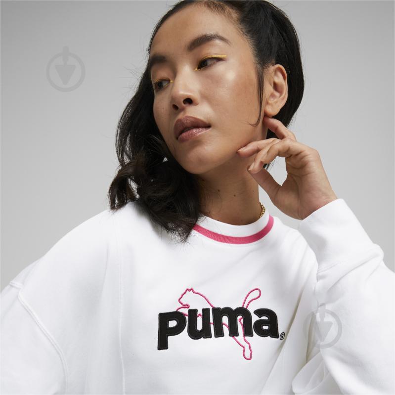 Світшот Puma PUMA TEAM CREW TR 53838102 р.M білий - фото 5