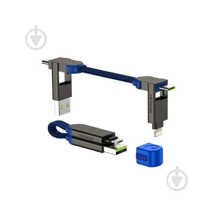 Кабель Rolling Square inCharge X 100W 0,14 м синий (X02WR) - фото 1